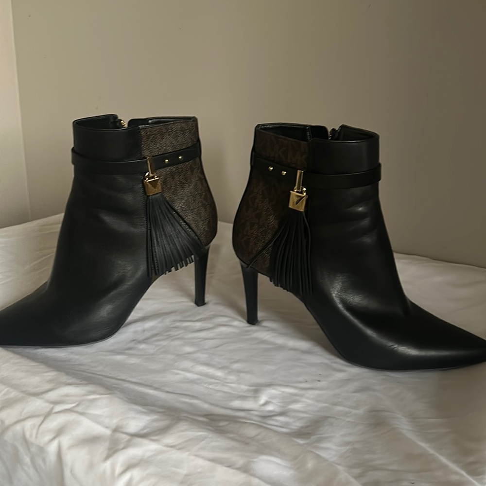 Michael Kors Leather Mid Bootie.